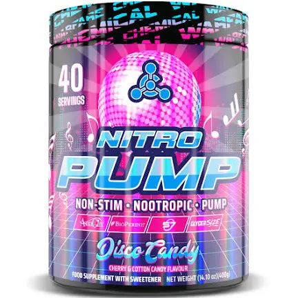 Chemical Warfare Nitro pump pre workout, Disco candy (1 scoop)